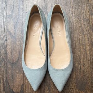 M. Gemi Fortuna Suede Flats in Blue